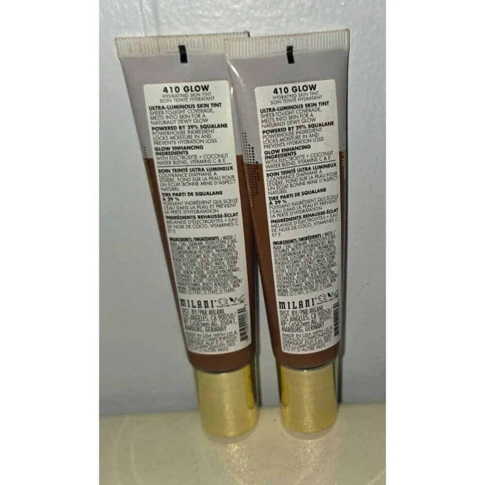 MIlani Glow Hydrating Skin Tint Dark to Deep 410 Lot of 2